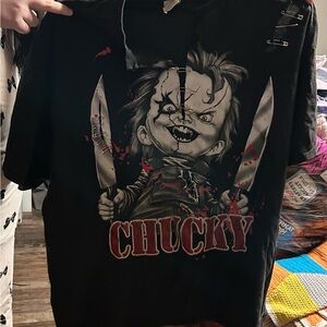 Chucky Graphic T-Shirt with Knives